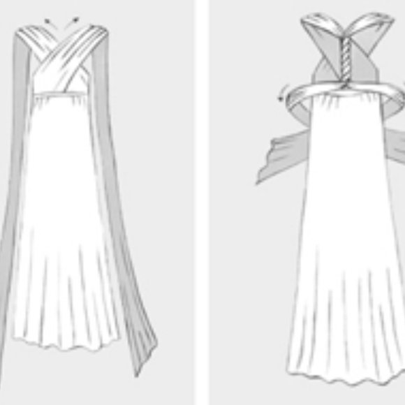 Royal Blue Multi Style Midi Dress - Picture 3 of 9